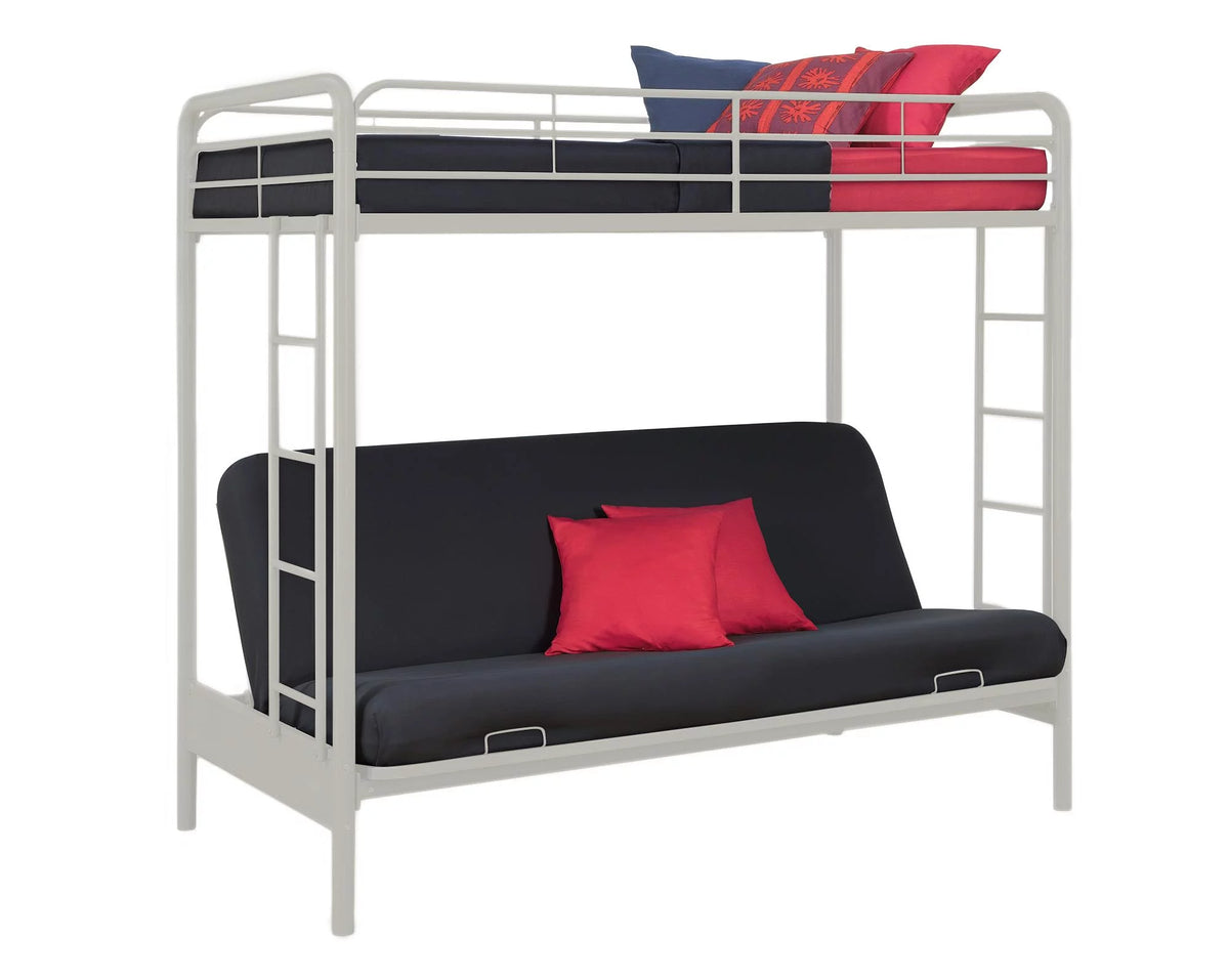 Black Twin over Futon Metal Bunk Bed T374200
