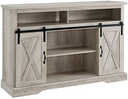 Rustic Oak Wood TV Stand Storage Cabinet B319