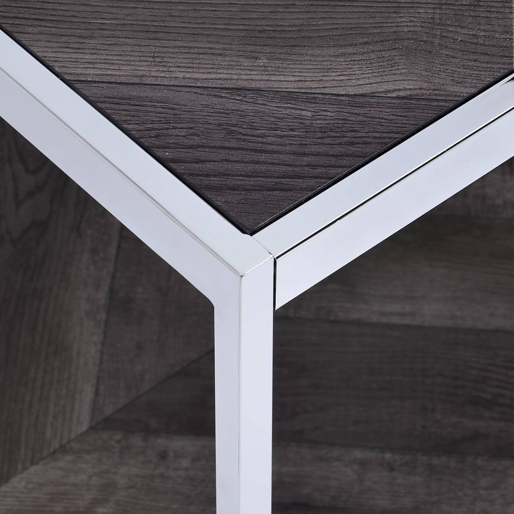 Chrome Square End Table T13392
