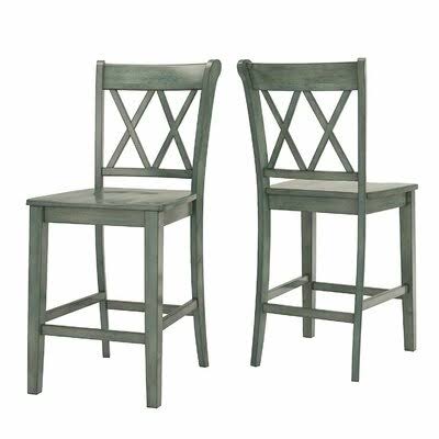 Antique Sage Solid Wood Counter Stool Z130