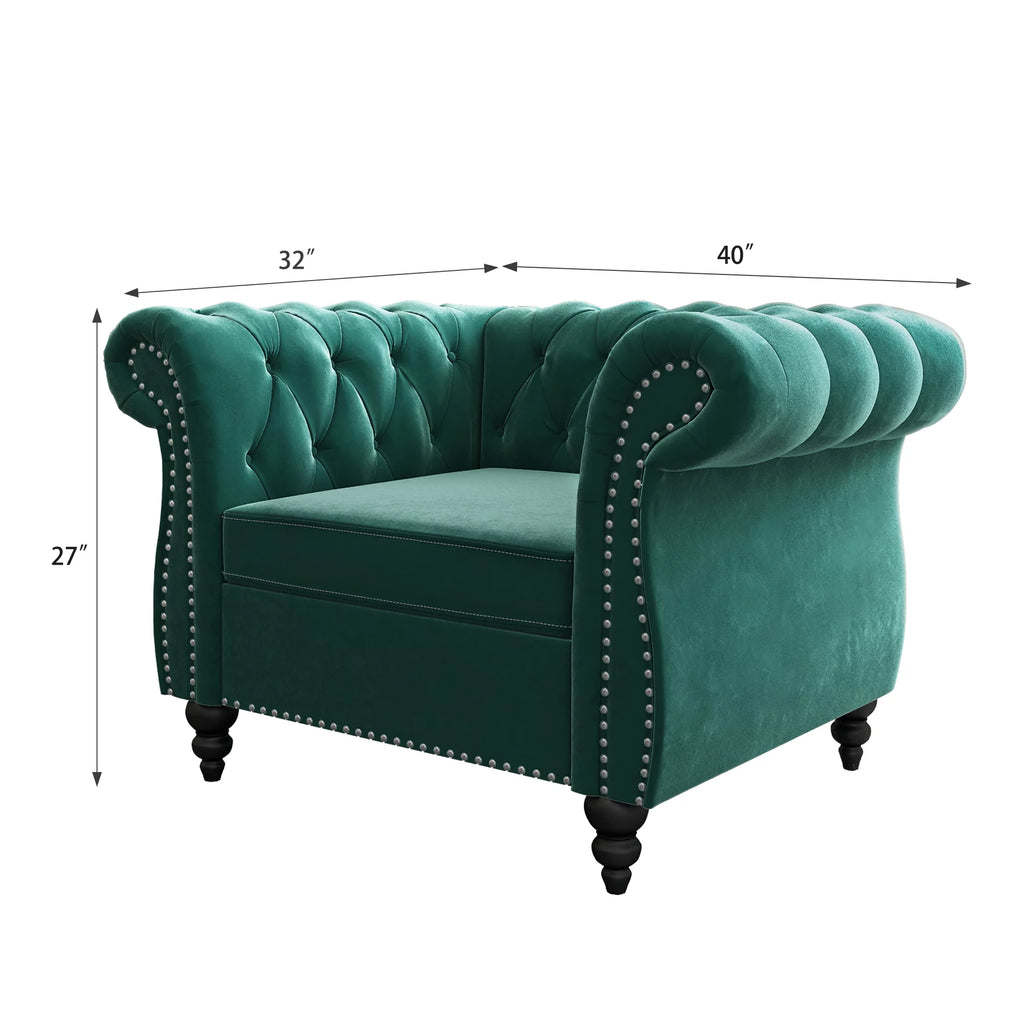 Green 3 Piece Sofa Set A466