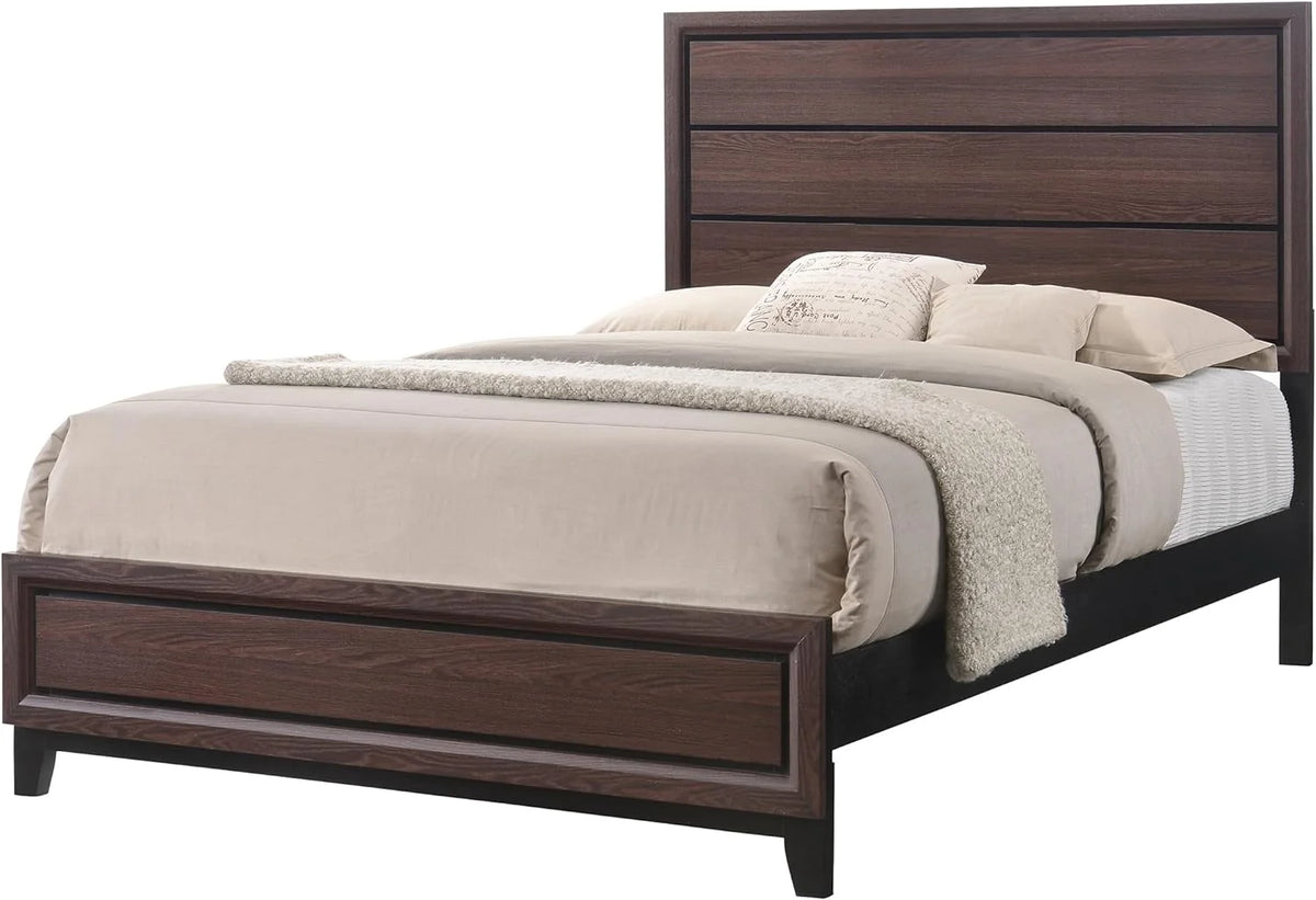 4-Piece King Bedroom Set with Dresser Mirror and Nightstand D466