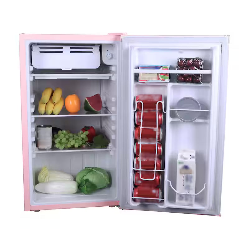 Coral Pink Retro Mini Fridge P724393