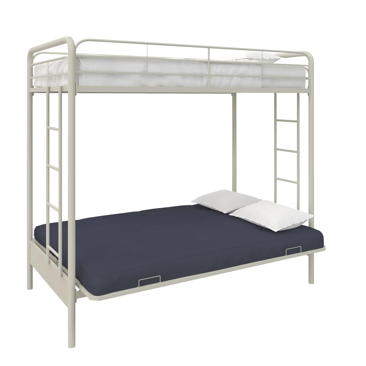 Black Twin over Futon Metal Bunk Bed T374200