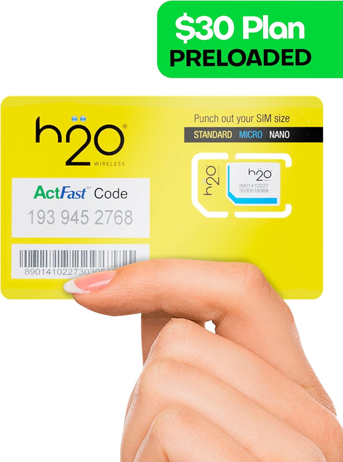 Preloaded Triple-Cut SIM Card with 6GB High-Speed 4G LTE/5G Data (90-Day Plan) M8285