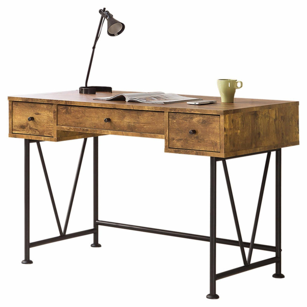 Driftwood Gray 3 Drawer Writing Desk O125