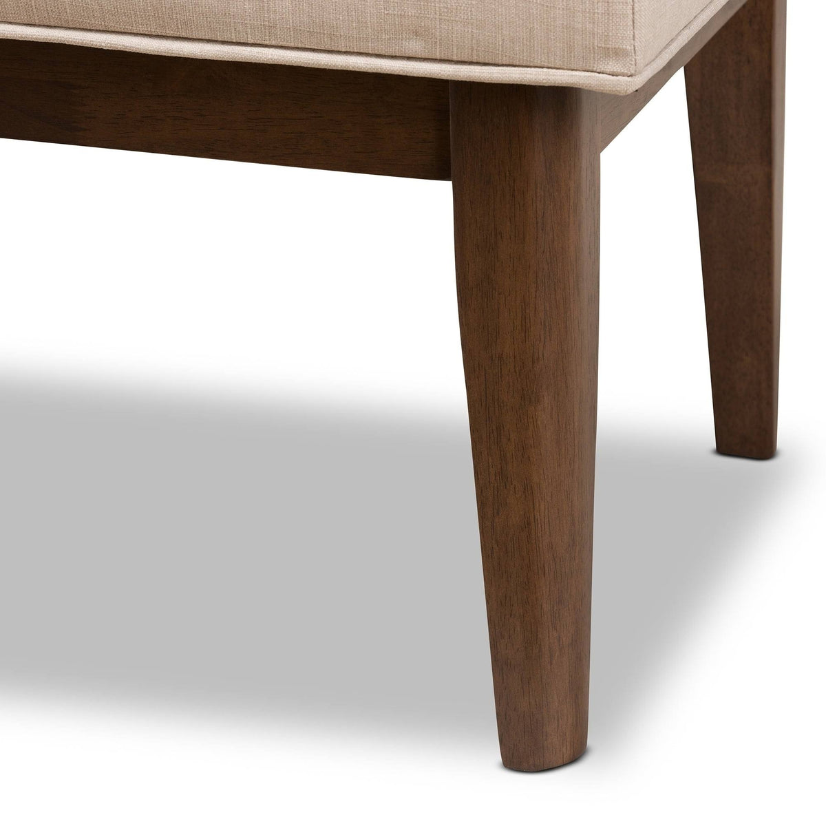 Grey Fabric Button-Tufted Bench S843583