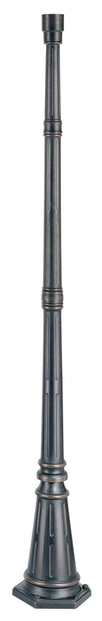 Classic Bronze Post Light Pole and Cap Base Q87532