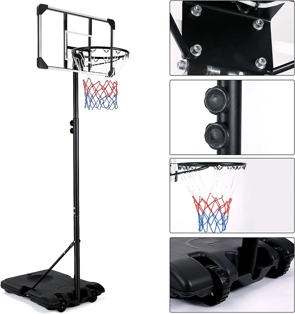 Portable PVC Basketball Hoop with Backboard O2294
