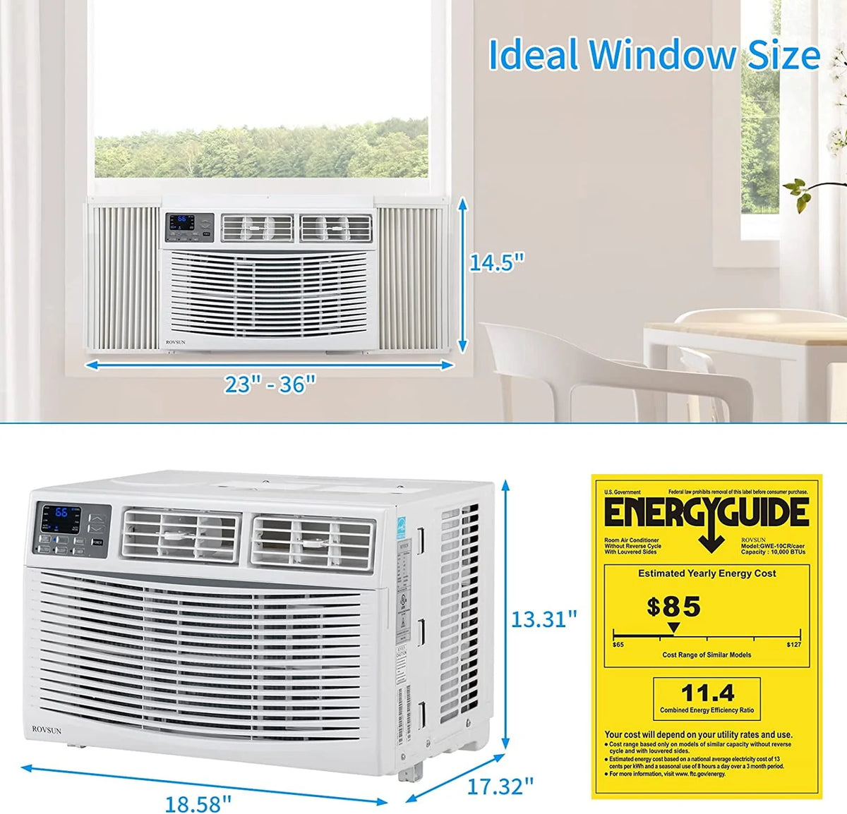 5000 BTU White Window Air Conditioner K7232