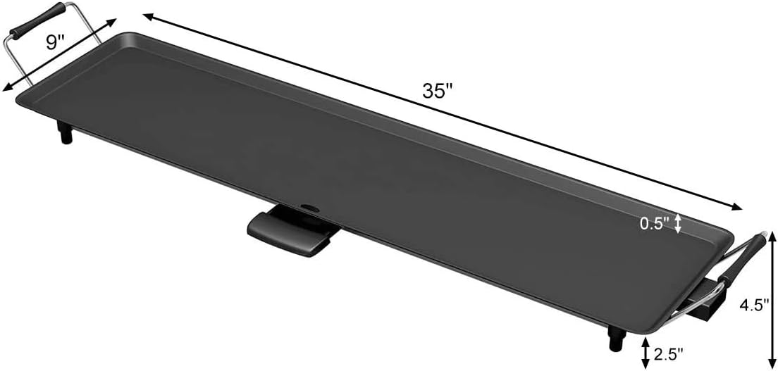 35W Electric Nonstick Table Top Griddle K296