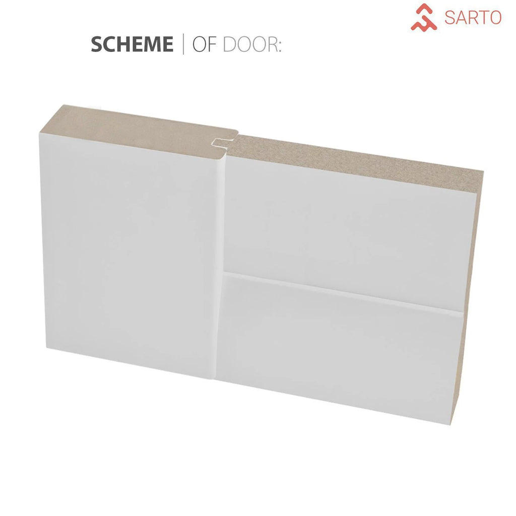 60 x 96 White Silk Frosted Glass Sliding Closet Bypass Doors V90001