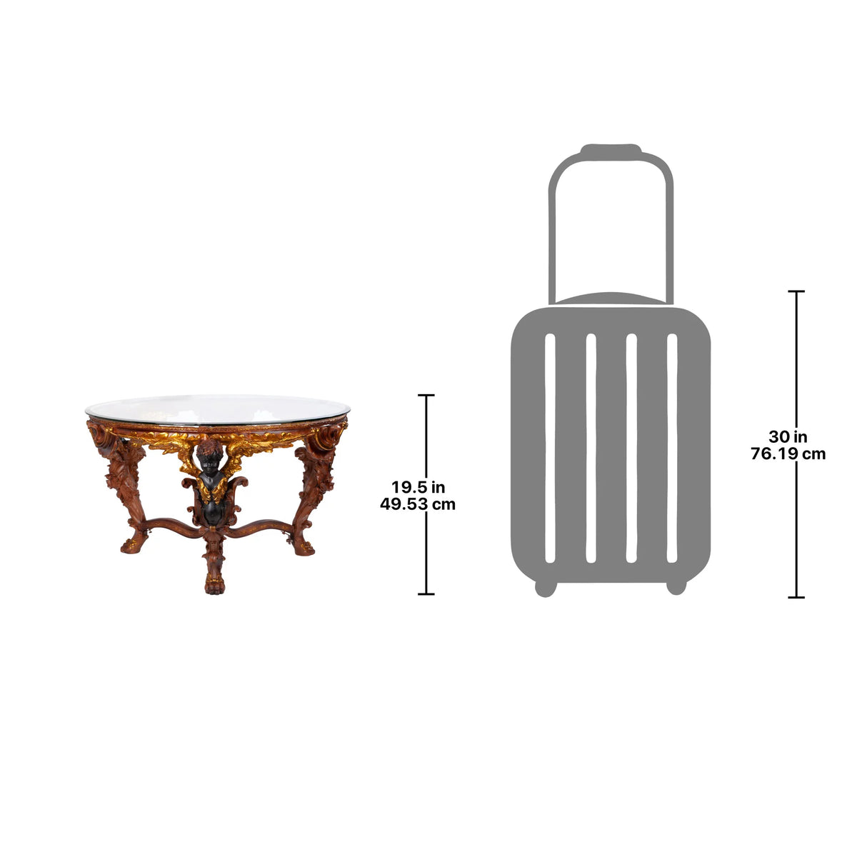 Glass Topped Cocktail Table C684326
