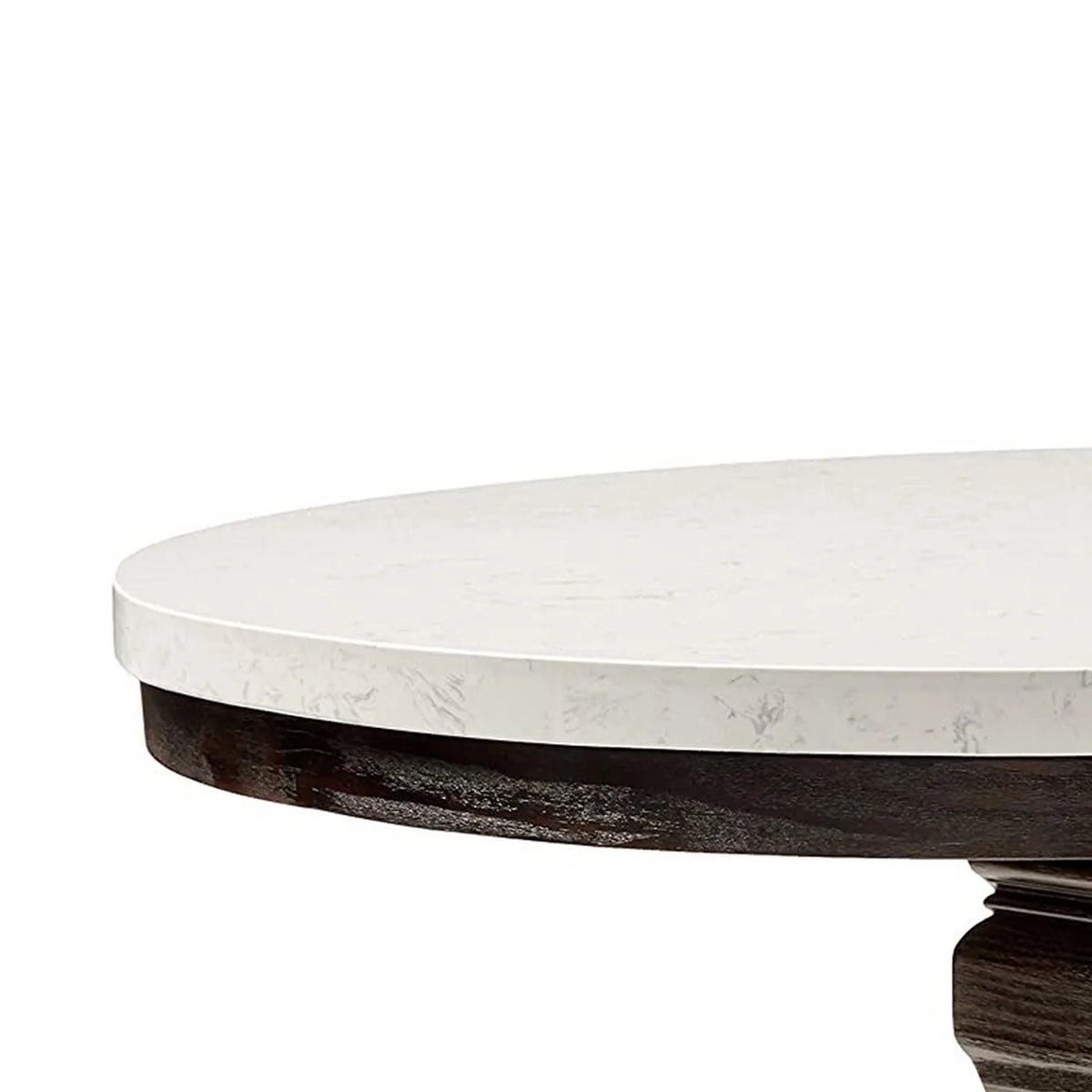 Dining Table with Marble Top and Pedestal Base I555