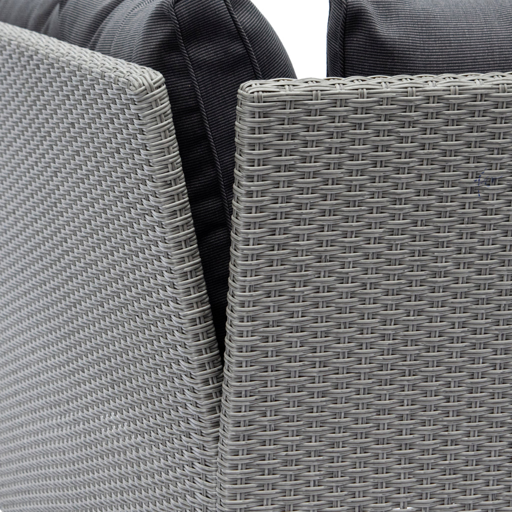 Outdoor Wicker Patio Sectional Sofa & Ottoman Set with Table X6021