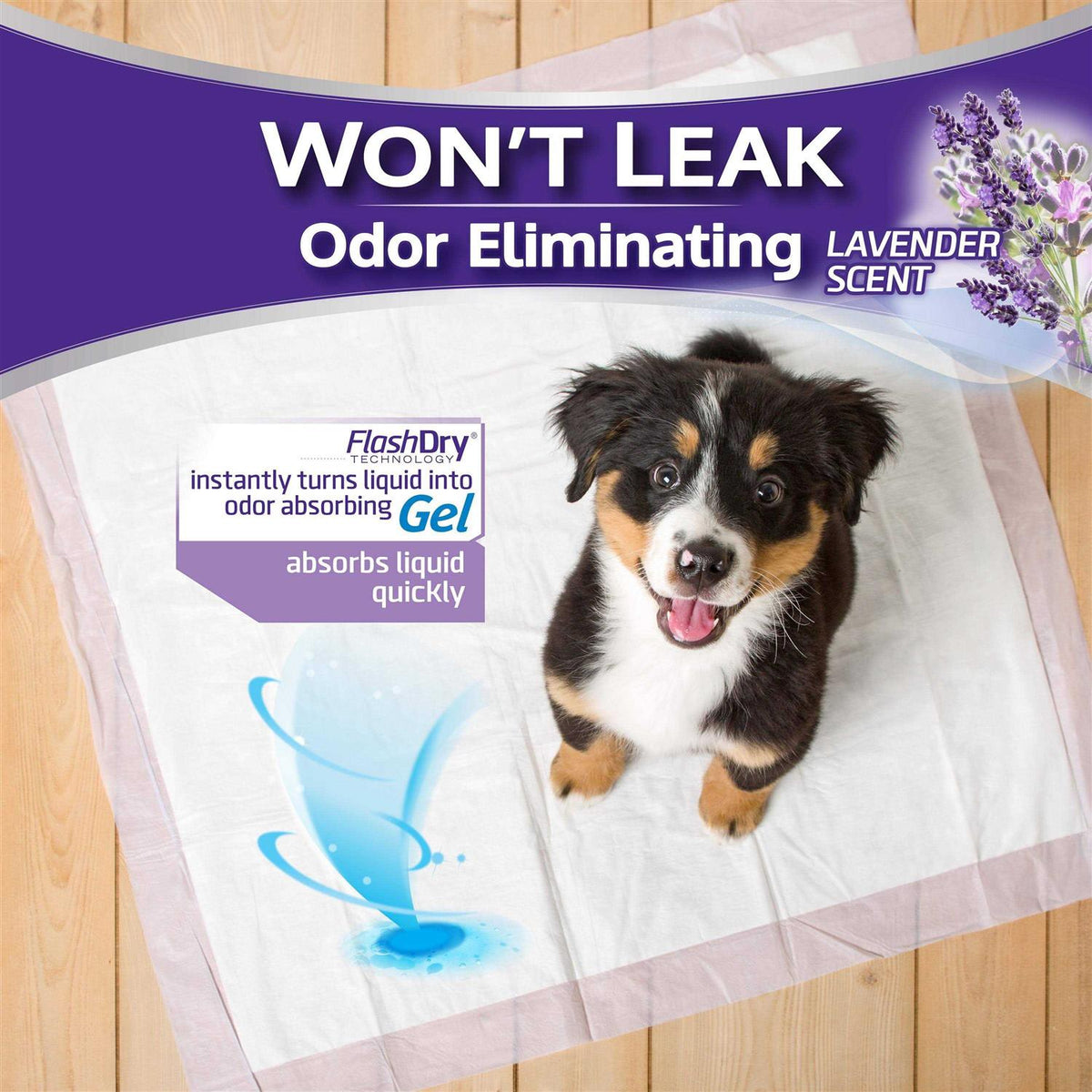 Lavender Scent Odor Eliminating Dog Pads S653