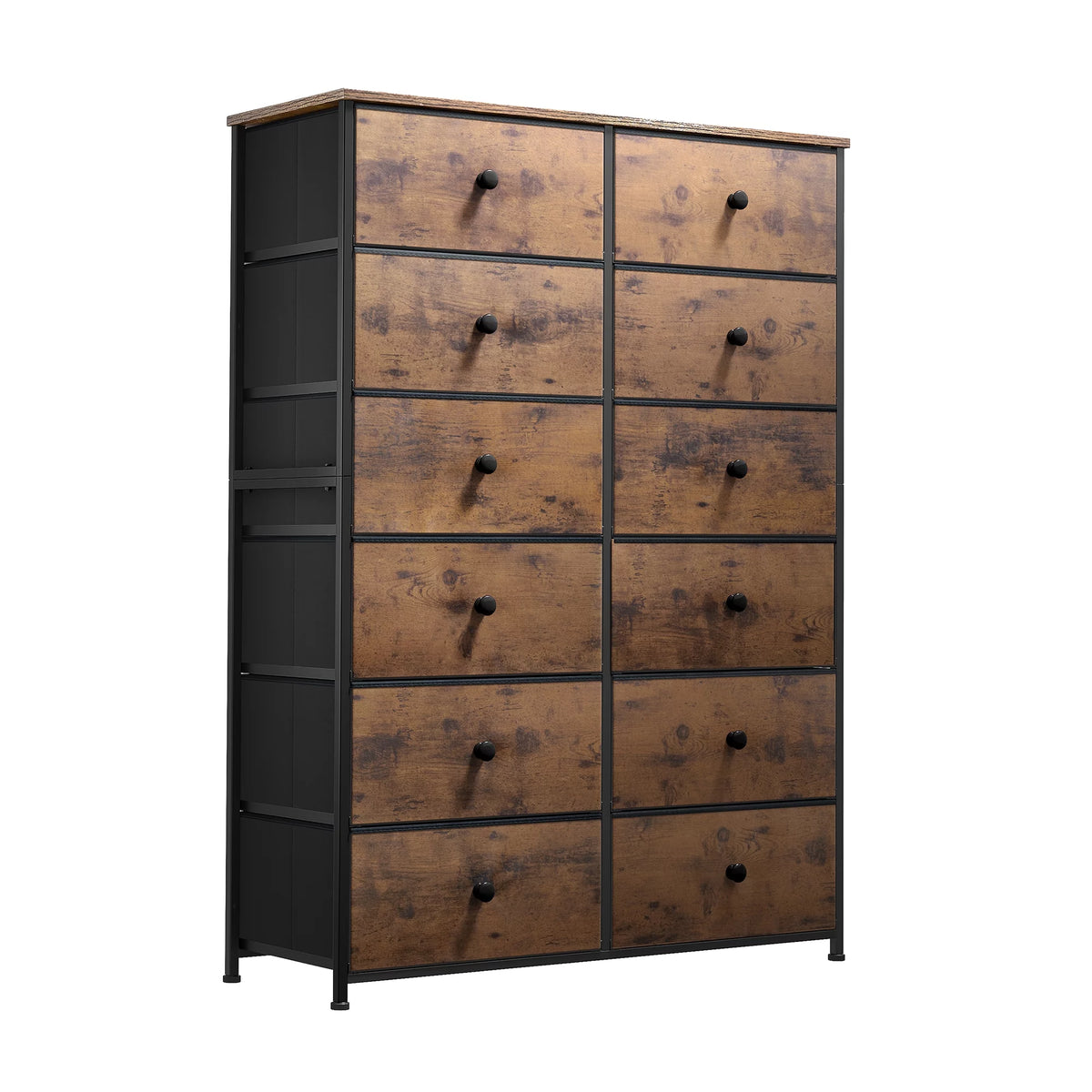 Set of 2 12 Drawer Fabric Dresser Z1924