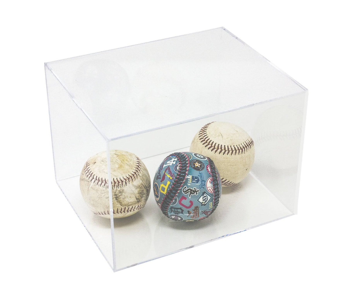 Clear Acrylic Display Case with Black Risers W707