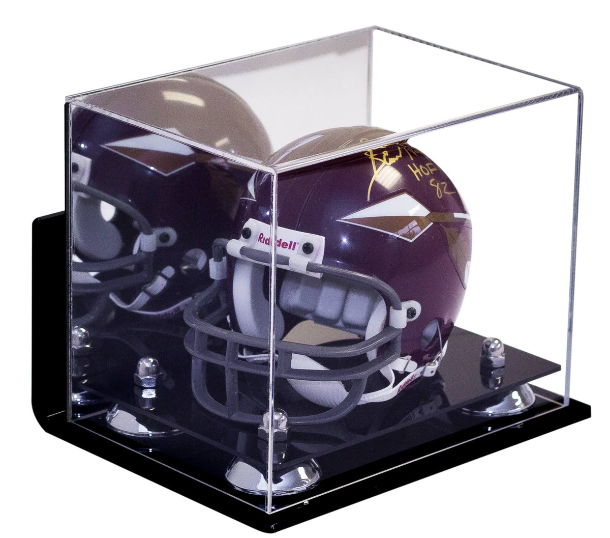 Clear Acrylic Display Case with Black Risers W707