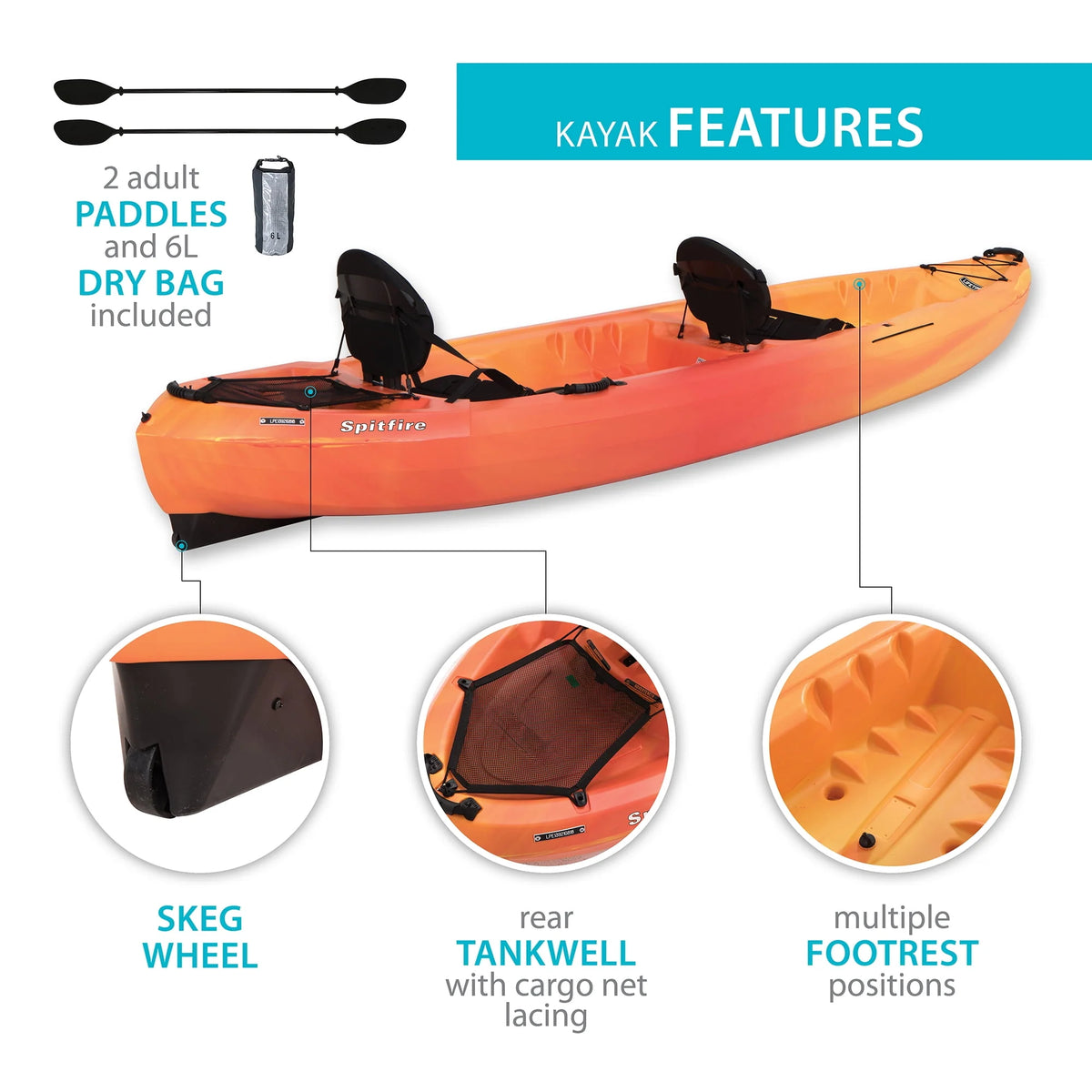 Lime Green Tandem Kayak A1357