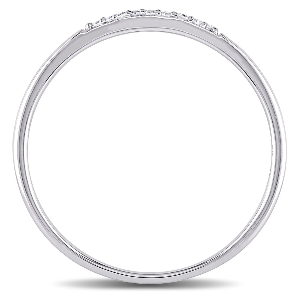 10kt White Gold Diamond Accent Wedding Band L61545