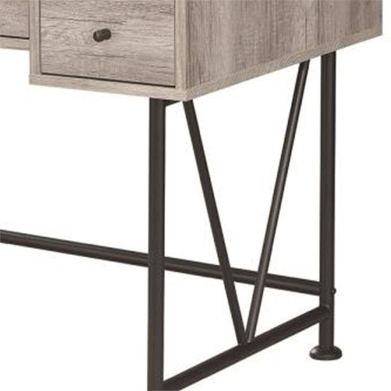 Driftwood Gray 3 Drawer Writing Desk O125