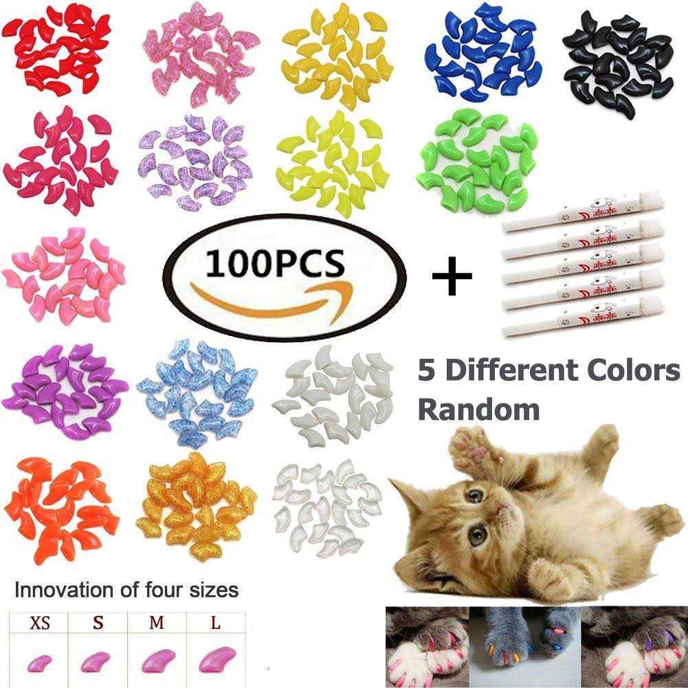 Cat Nail Caps with Glue and Applicators C54243