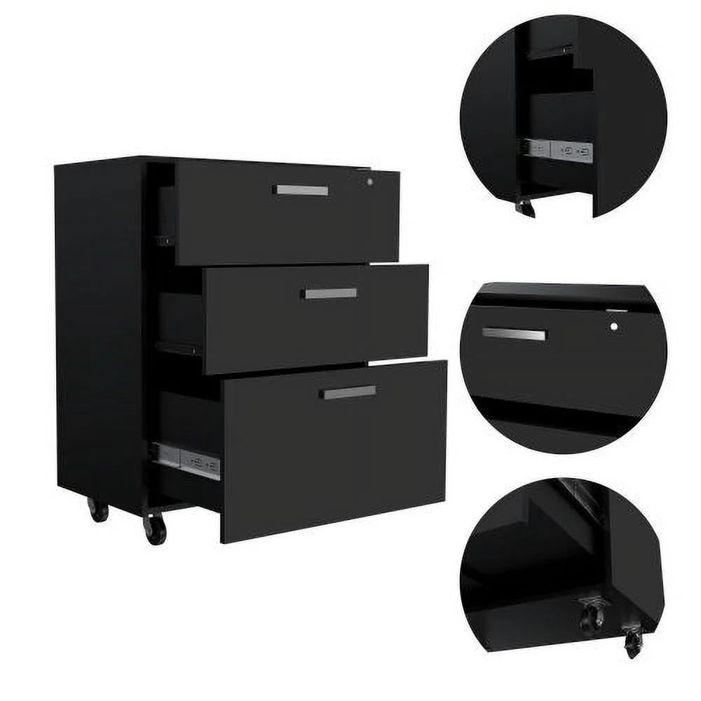 Black Storage Cabinet Drawer C3857