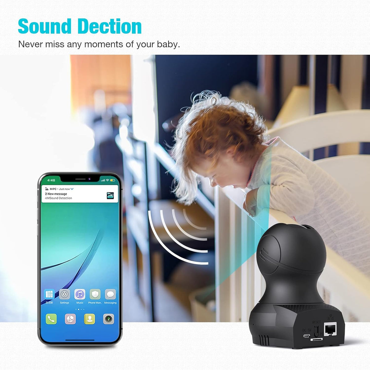 2K Indoor Pet Camera with Phone APP, Pack of 2 S71566