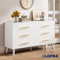 White 6 Drawer Dresser M29136