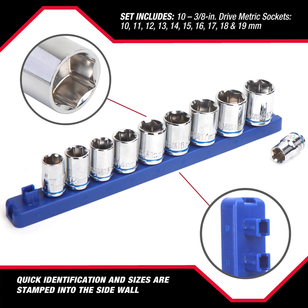 12-Piece 3/8-inch Drive Socket Set mm R8675