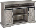 Rustic Oak Wood TV Stand Storage Cabinet B319