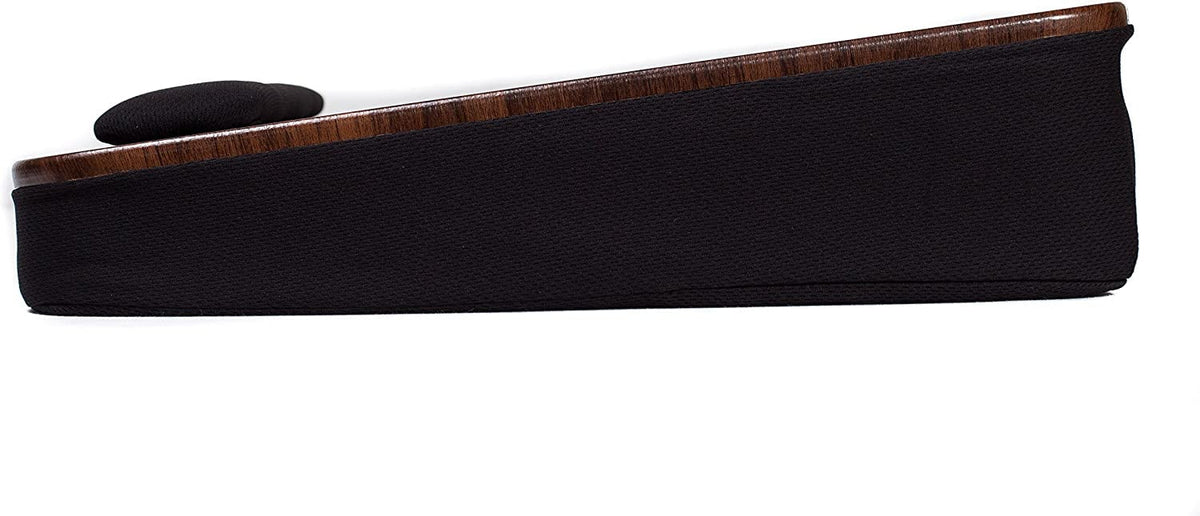 Memory Foam Lap Desk with Wrist Rest, Fits 17" Laptops, Black Wood Top R63793