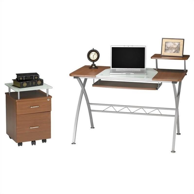 Anthracite Locking Box/File Pedestal with Black Glass R836927