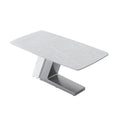 Black Dining Table with Sintered Stone Rectangle Tabletop O554