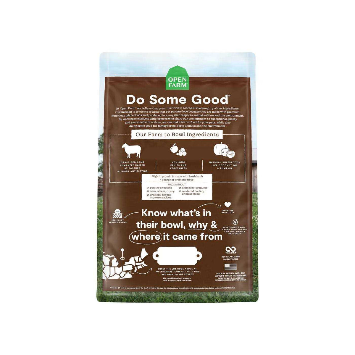 Grain Free Pasture Raised Lamb Recipe Dry Cat Food H599