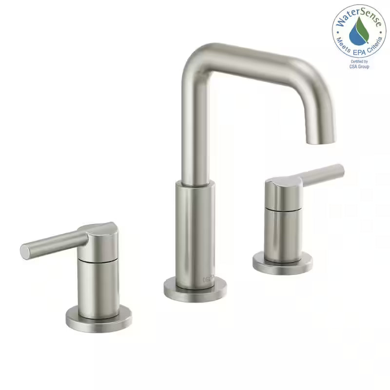 8 in. Widespread 2-Handle Bathroom Faucet in Stainless S49005