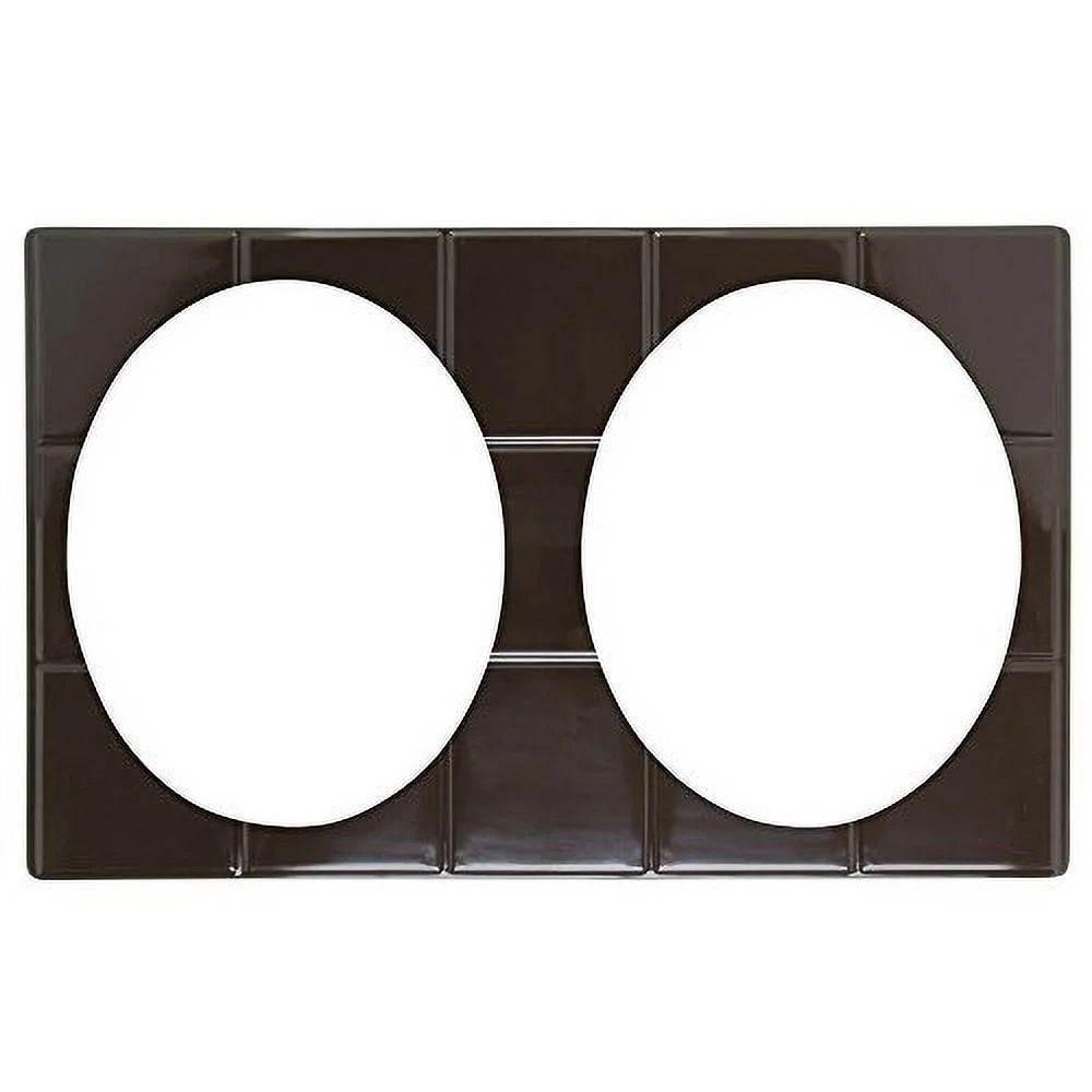 Brown Melamine Tile With Oval Baker Cut-Outs U2058