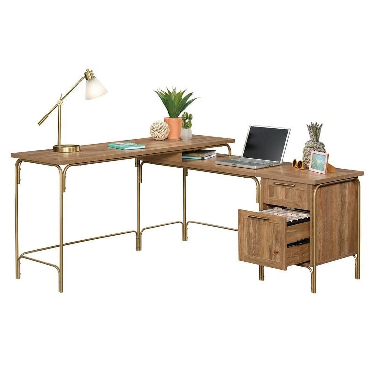 L-Shaped Engineered Wood Desk M360