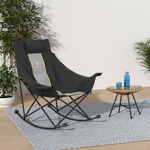 Oversized Padded Rocking Camping Chair with Carry Bag W20385