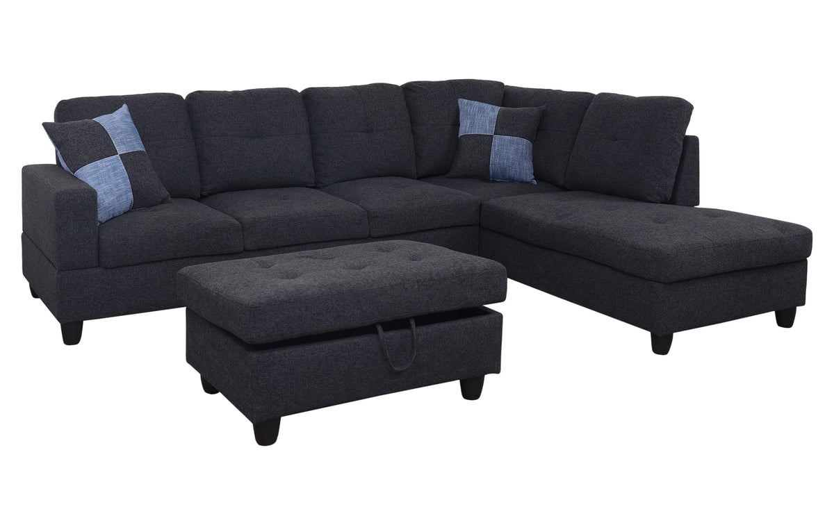 L-Shape Sectional Sofa Set with Right Hand Facing Chaise H14606