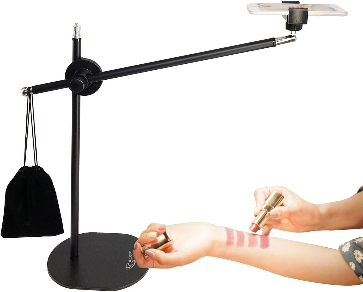 Adjustable Tabletop Phone Mount, 360° Rotation, Long Arm Bracket, Pack of 2 N3322