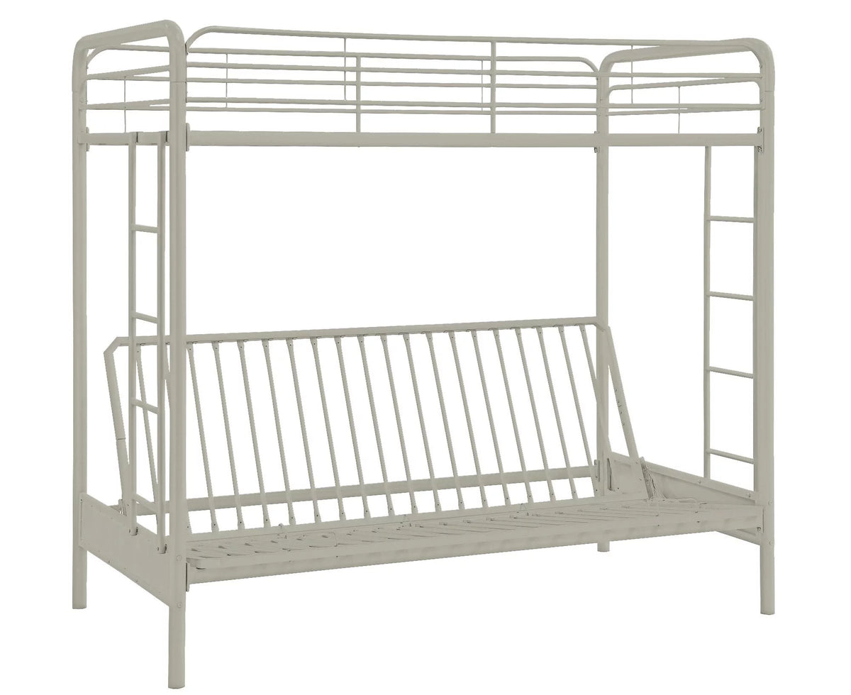 Black Twin over Futon Metal Bunk Bed T374200
