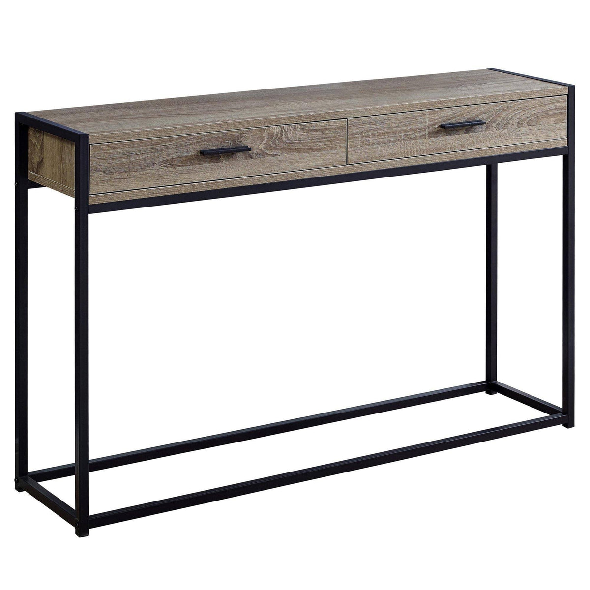 Grey Finish and Black Metal Accent Table Z562350