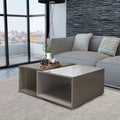 35 Inch Wooden Coffee Table with Open Compartments Y897318