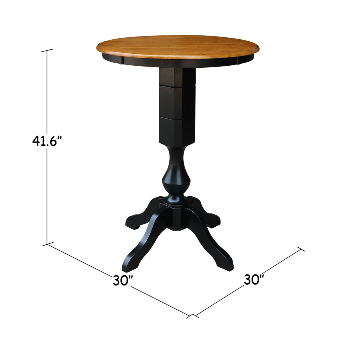 Black/Cherry Round Top Pedestal Table L535