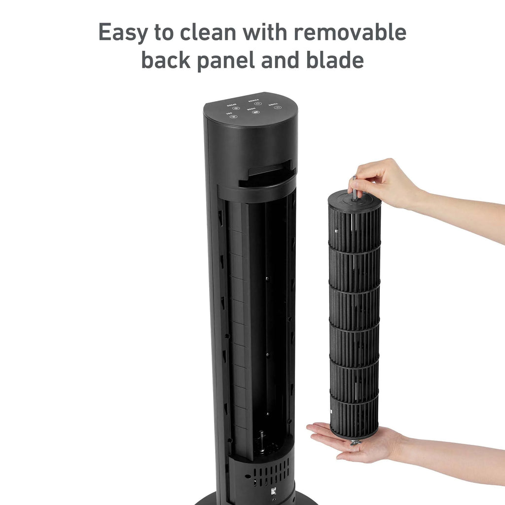 Black Oscillating Digital Tower Fan P1372
