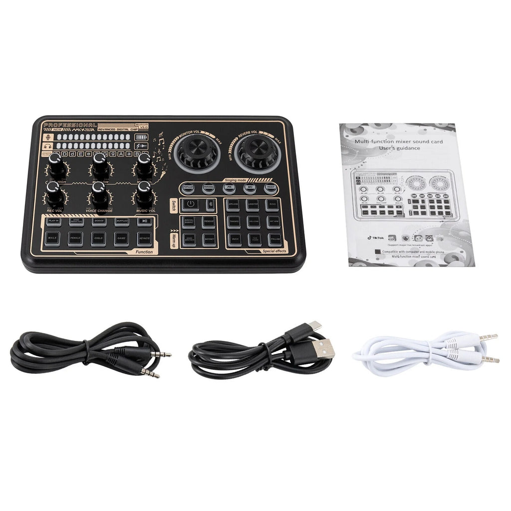 Audio Mixer with Voice Changer and LED Lights D72004