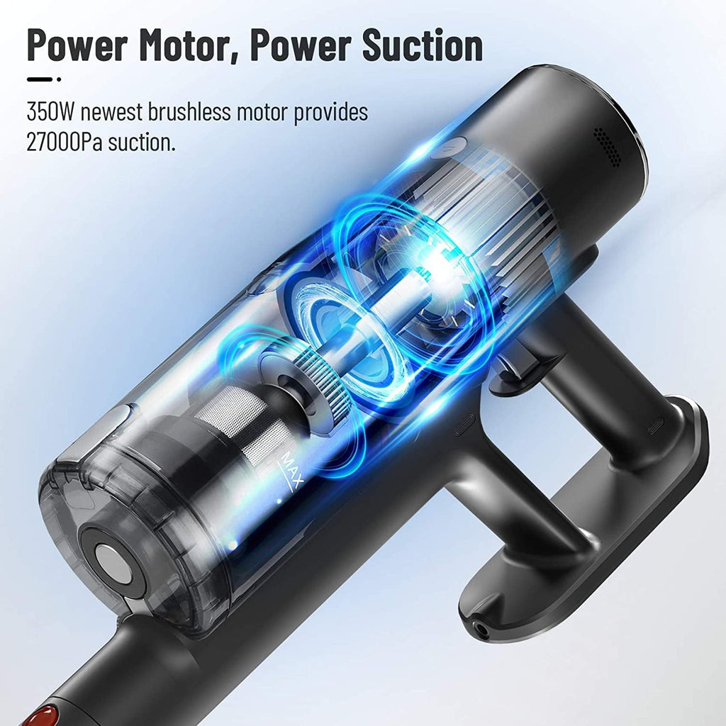 Cordless Vacuum Cleaner, 350W Brushless Motor Stick Vacuum, 45 Minutes Runtime Detachable Battery, 4 in 1 Handheld Lightweight Vacuum J973269