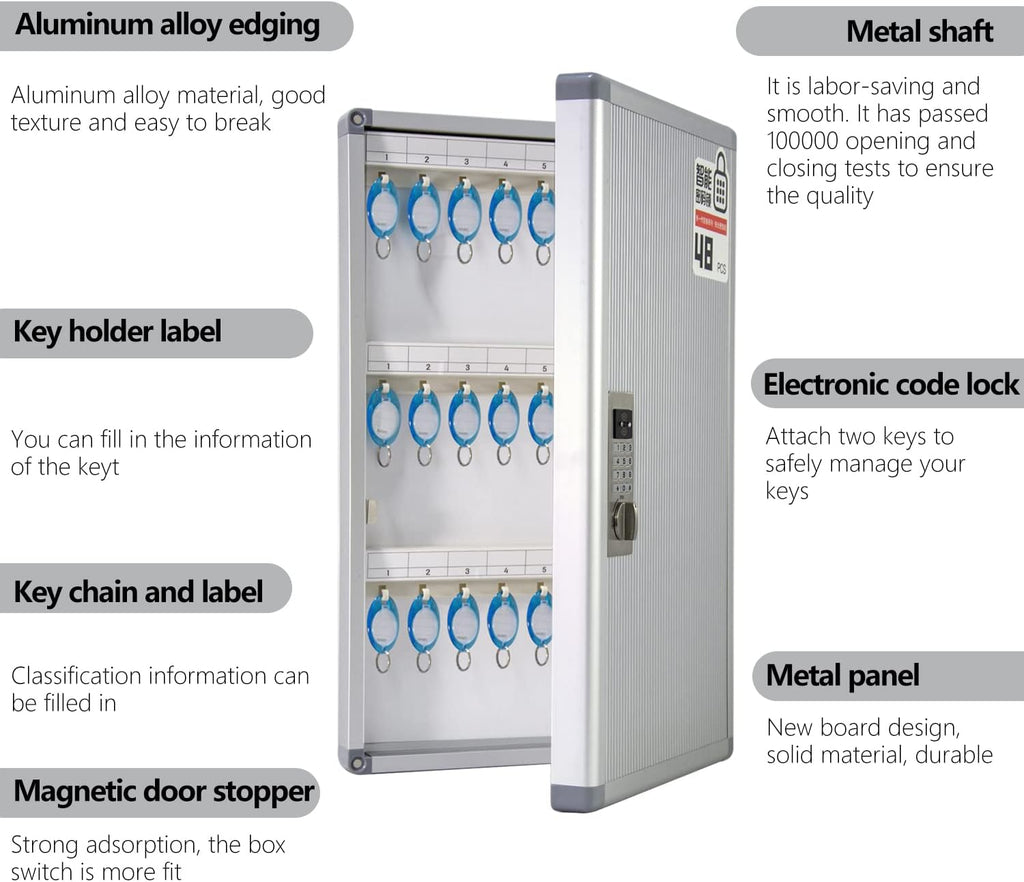 48 Position Steel Key Cabinet with Digital Lock G96779
